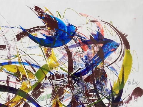 Blue Bird (1995) 55 x 70 cm