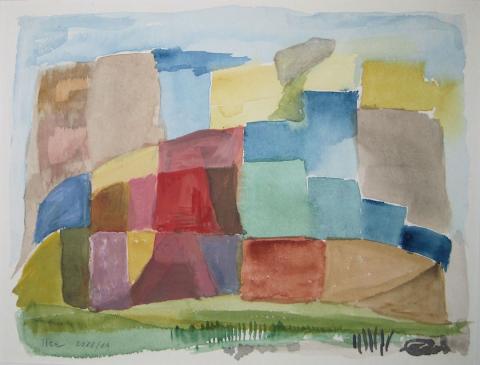 Aquarellübung Paul Klee, 33 x 25 cm